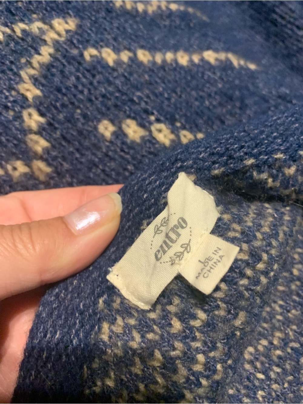 Navy Star-Pattern Sweater - Picture 4 of 4